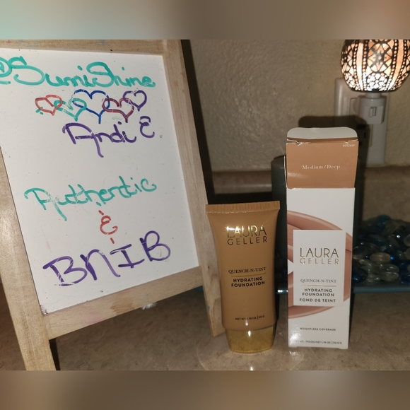 Laura Geller Quench-n-Tint Hydrating Foundation, MEDIUM~DEEP,  BNIB & AUTHENTIC - Picture 9 of 13
